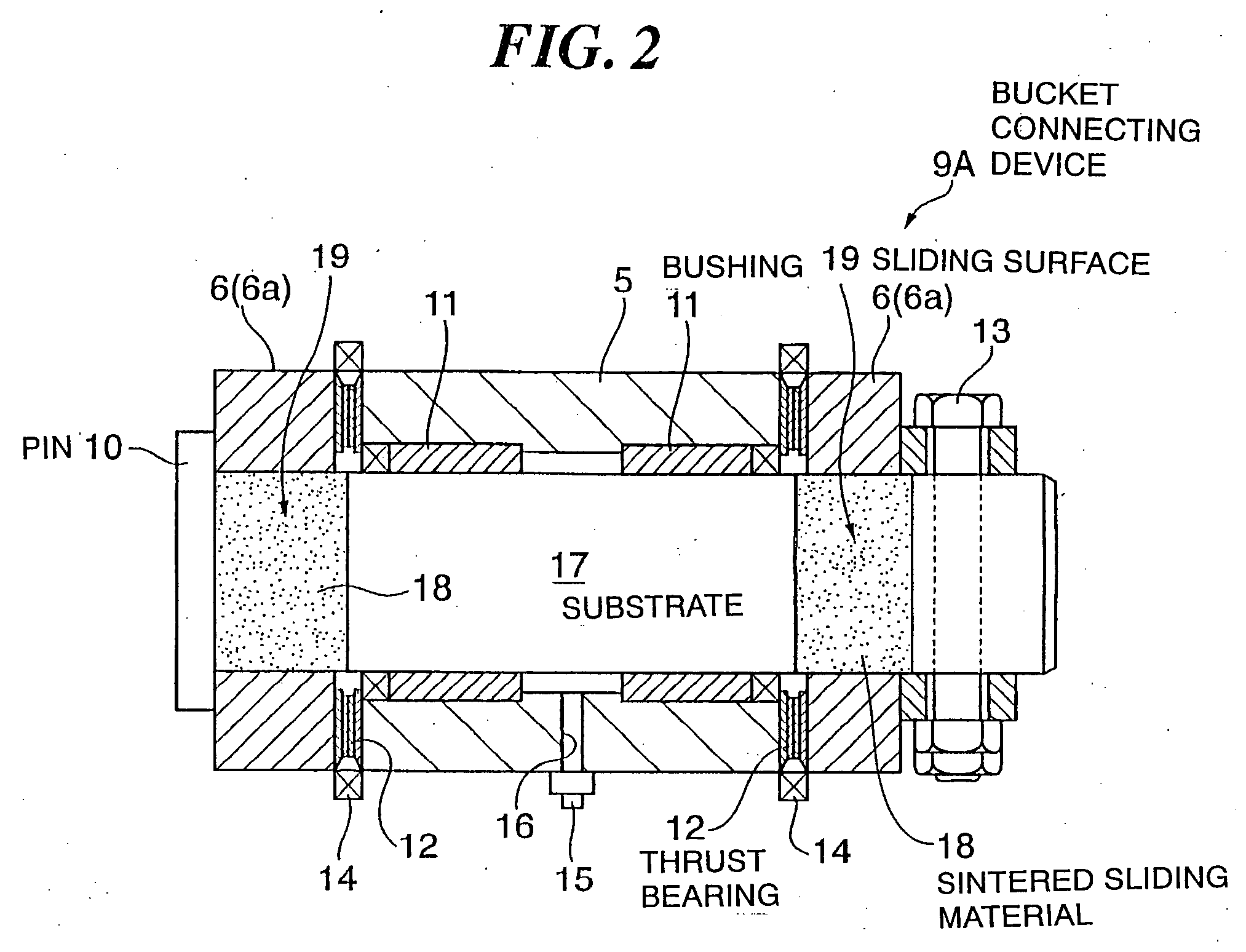 Sintered sliding material, sliding member, connection device and device provided with sliding member