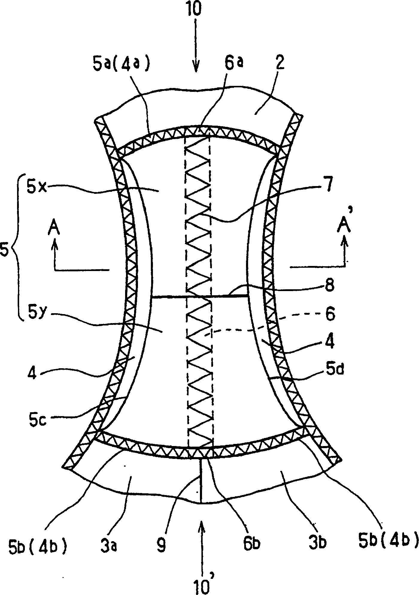 Garment having thight portion