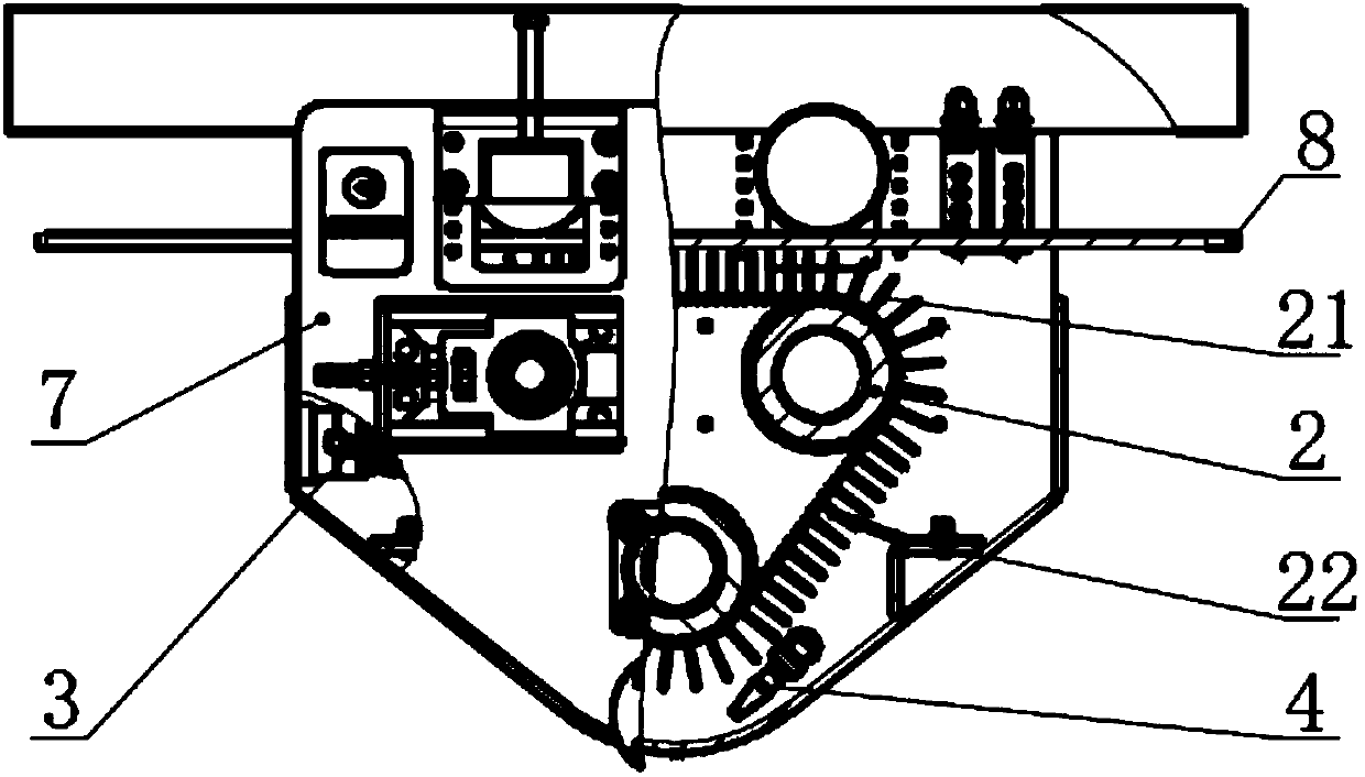 Synchronous belt type hairbrush sweeping device