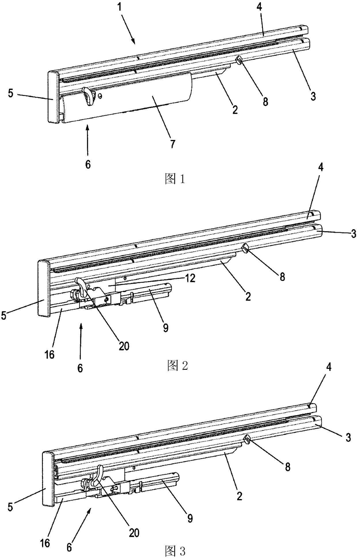 Pull-out guide and domestic appliance