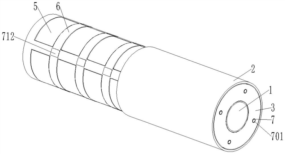 A filling support structure for water conservancy pipeline construction