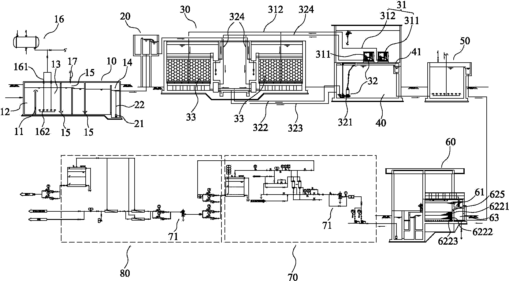 Novel recycled water advanced treatment and recycling system