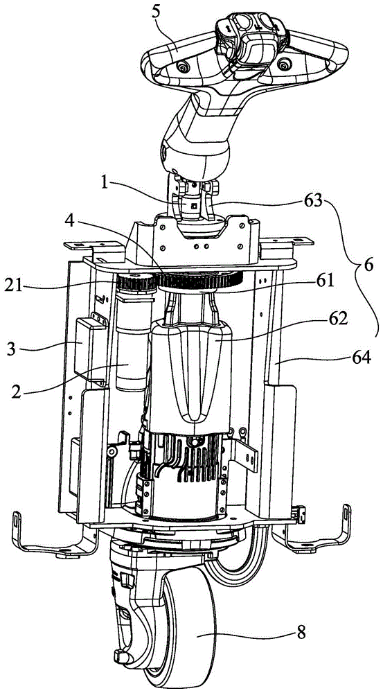 Electronic power-assisted steering system suitable for mechanical steering forklift