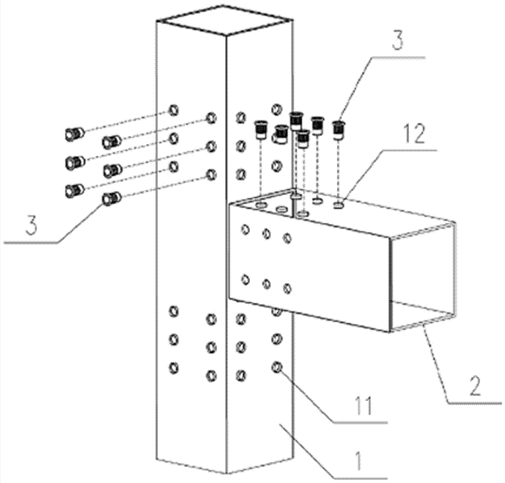 Modular building connection structure