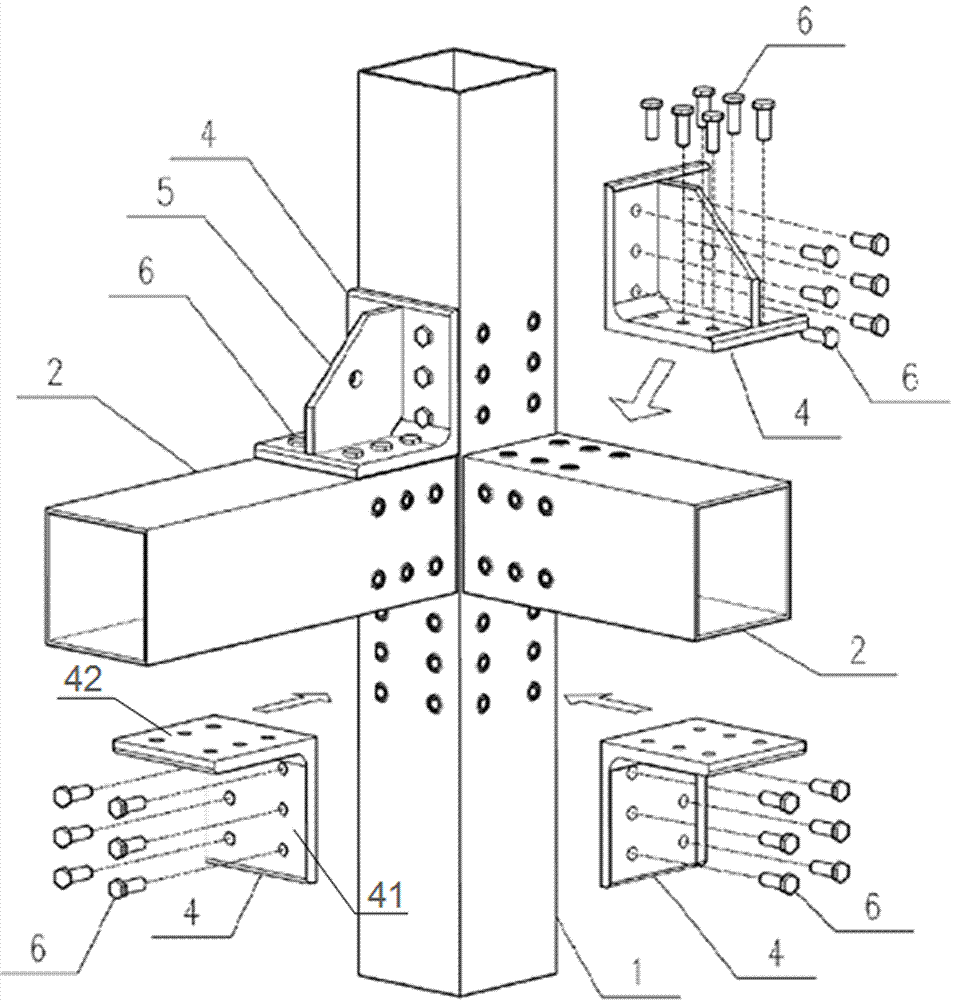 Modular building connection structure