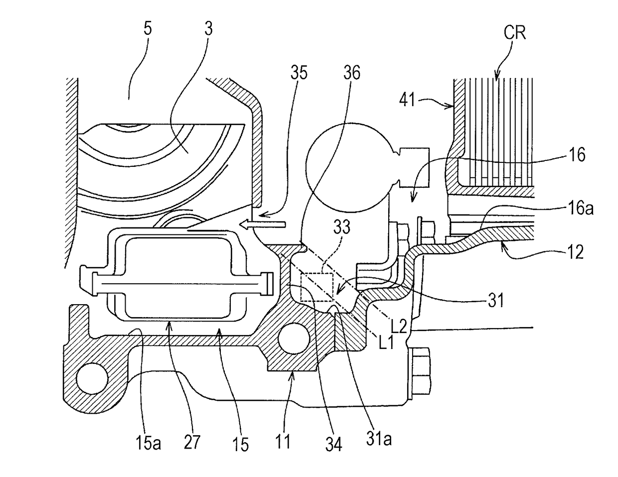 Drive force transmission device