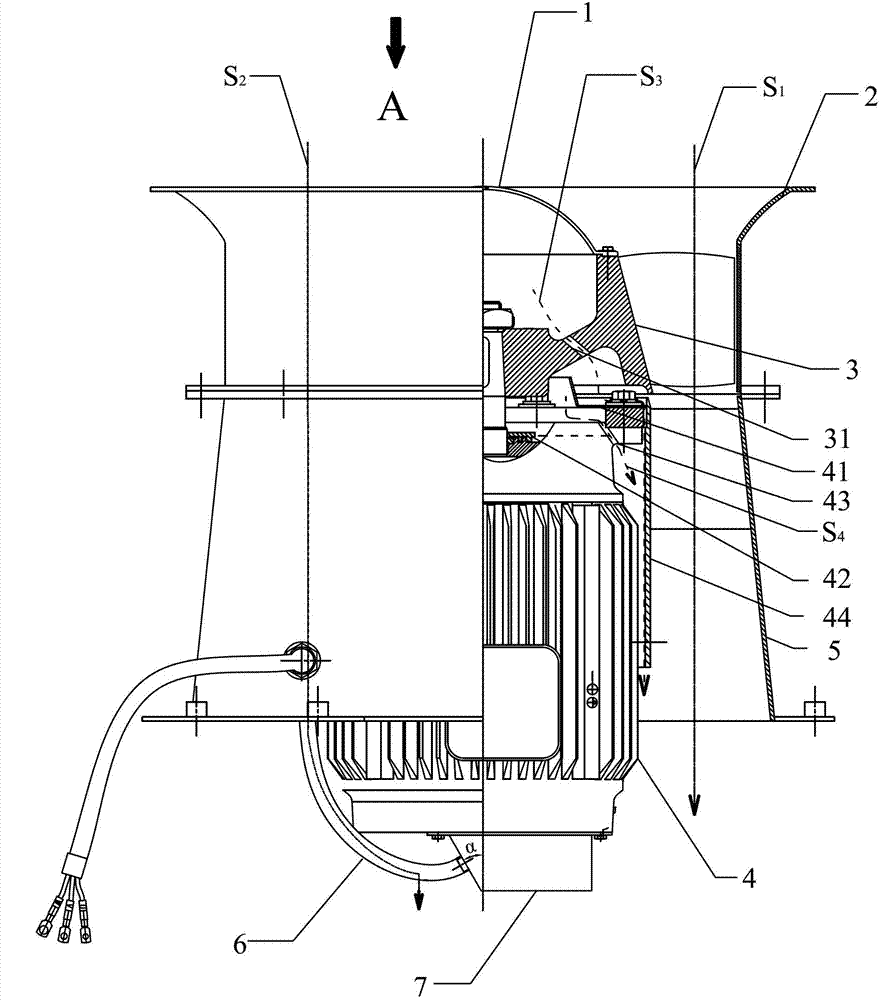 Dustproof and waterproof structure of ventilator