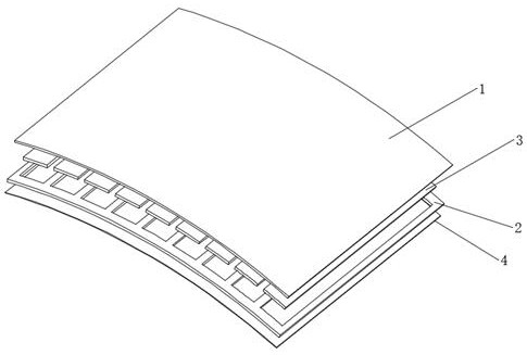 Supporting structure of curved glass and mounting method of supporting structure