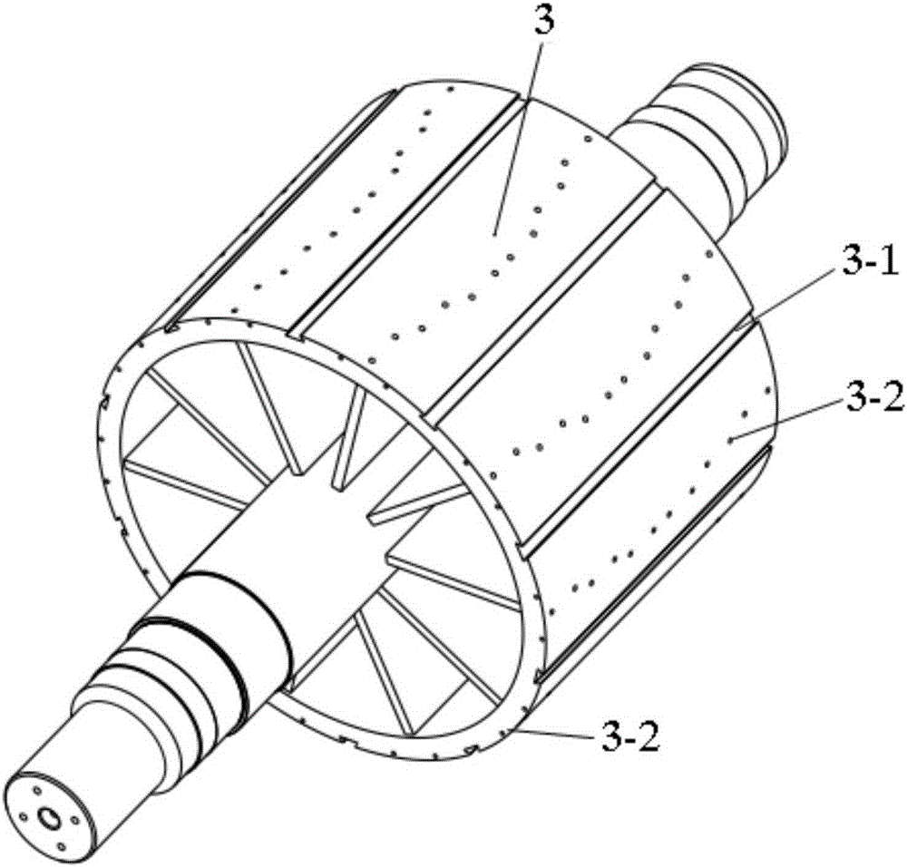 Permanent magnetism motor V-shaped skewed pole rotor structure