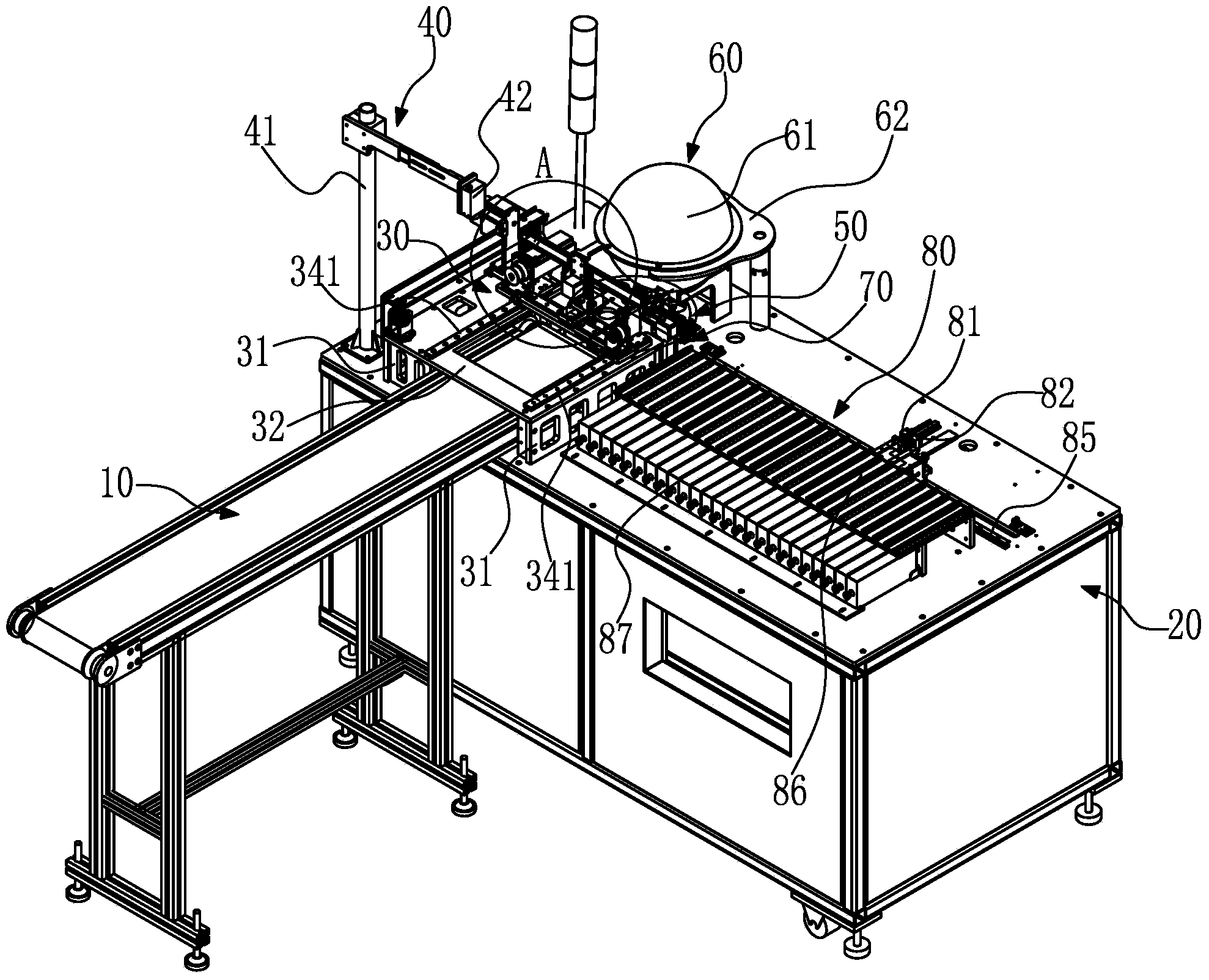 COB (chip on board) optical component automatic testing sorting machine