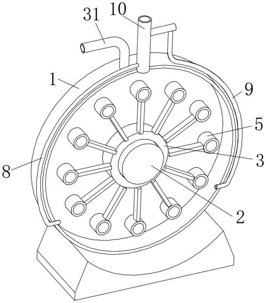 Centralized rapid disinfection device for infectious disease control