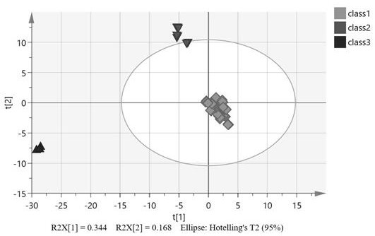 Method for identifying grade of olive oil by establishing chemometrics model