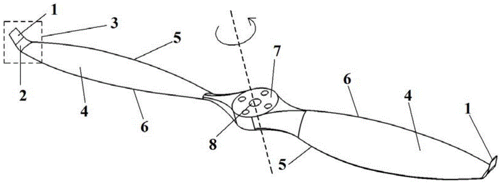 High-altitude propeller and propeller tip winglet capable of improving efficiency of high-altitude propeller