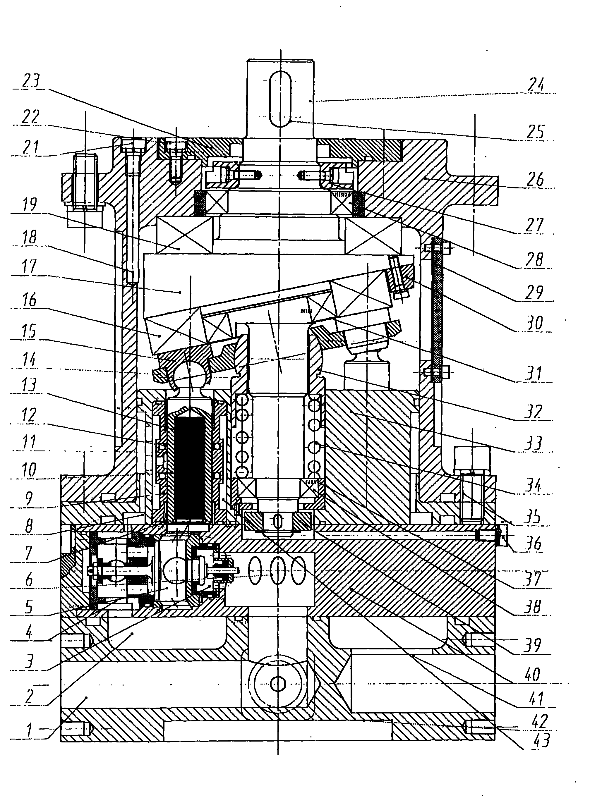 Axial water pressure plunger pump with easy maintenance