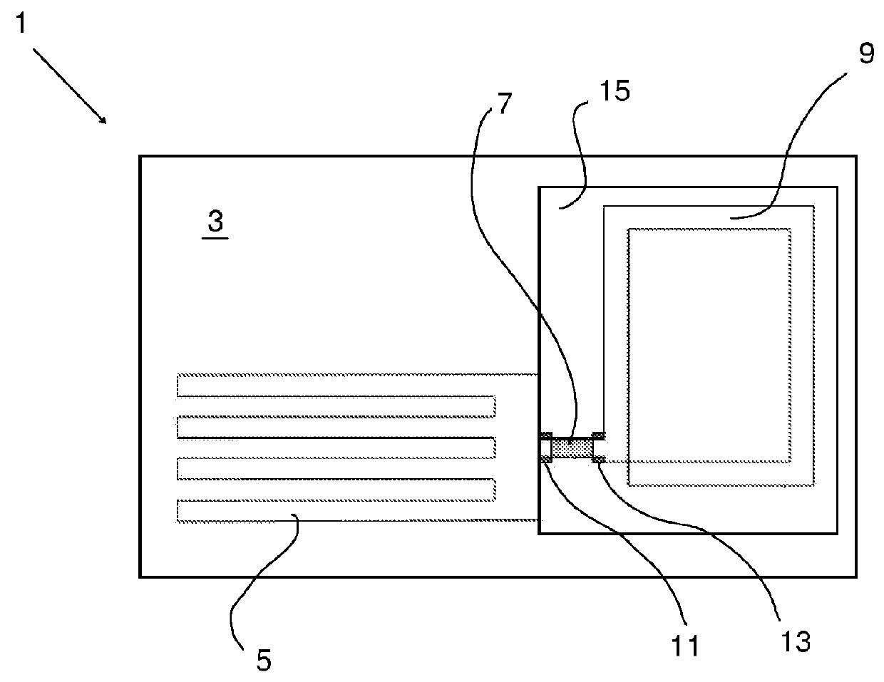 Device for detecting strains and transmitting detected data