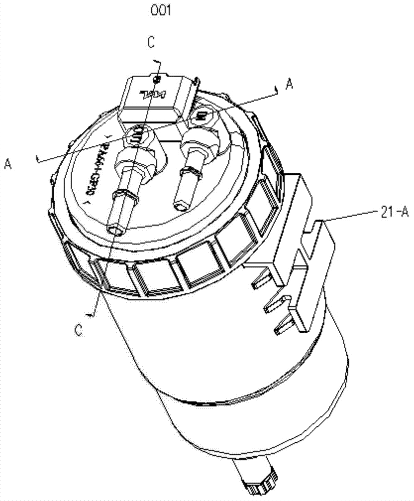 Fuel filter and engine with same