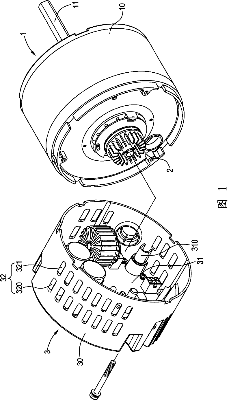 Automatic cooling motor construction having driver connected on the back