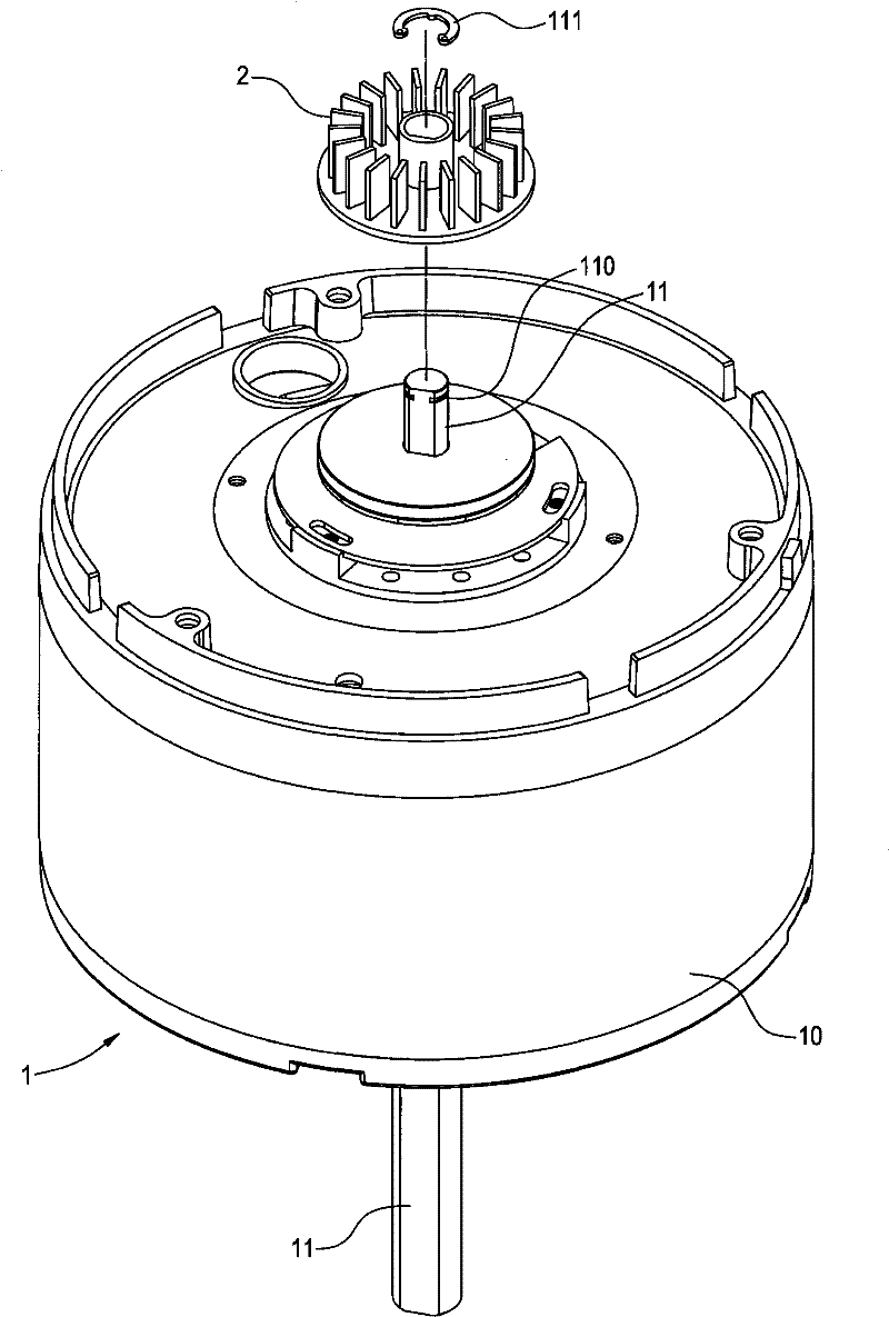 Automatic cooling motor construction having driver connected on the back