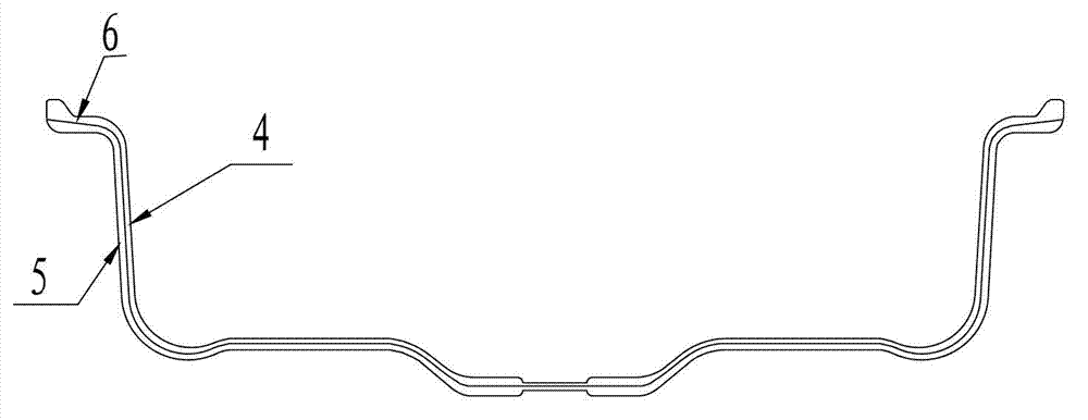 Once-shaped forming die of air chamber rubber diaphragm and forming process