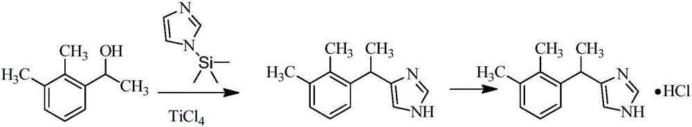 Method for preparing dexmedetomidine and intermediate thereof