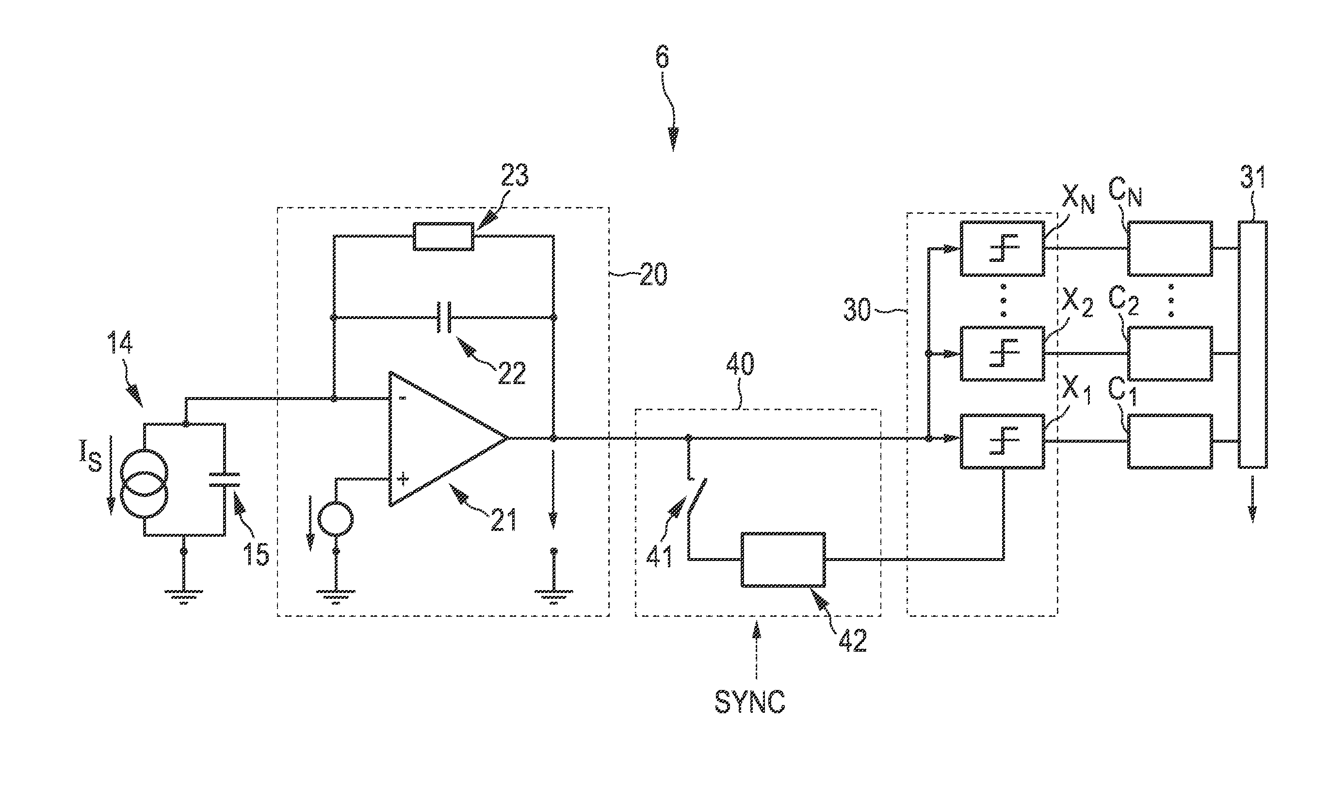 Detection device for detecting photons emitted by a radiation source