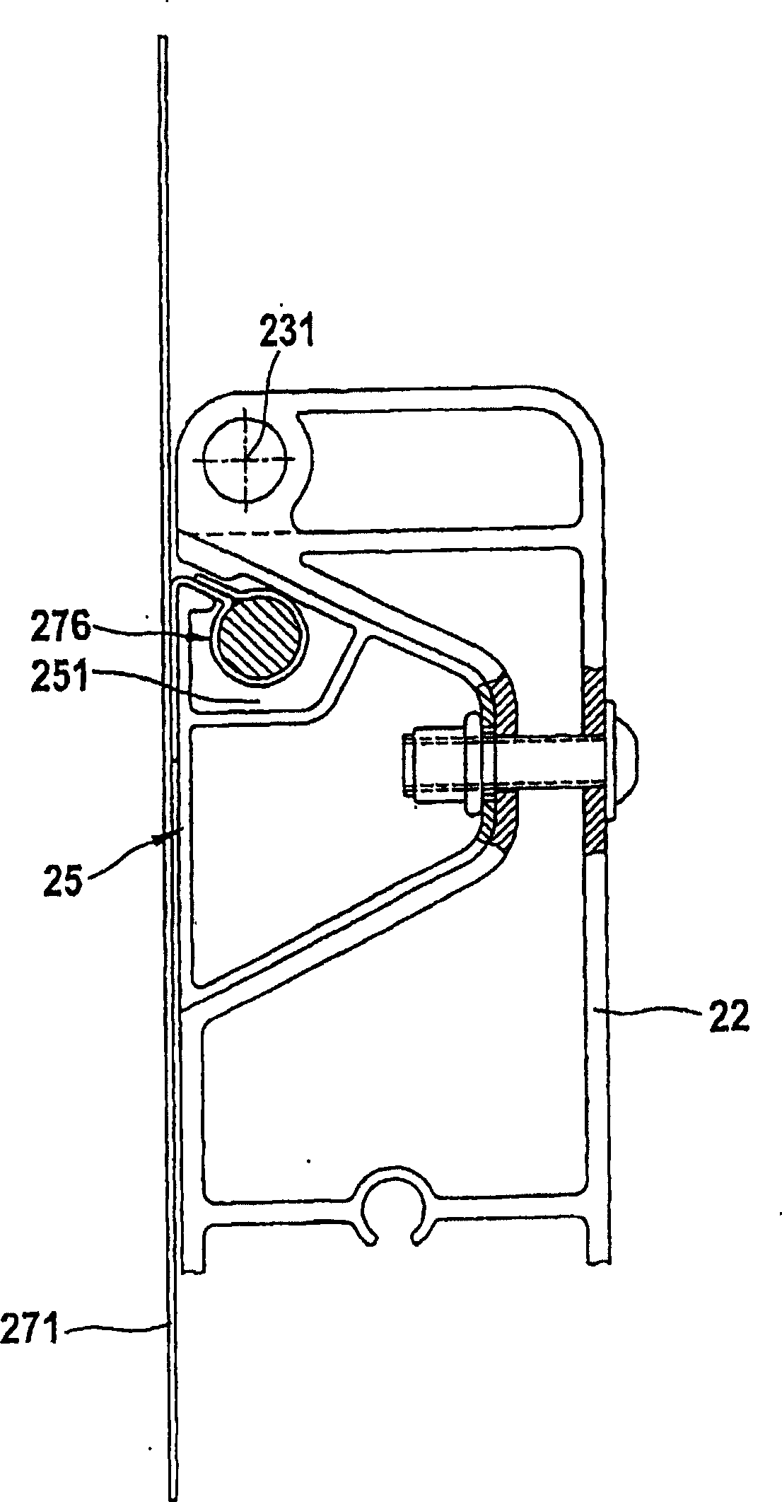 High-speed industrial door with a flexible curtain