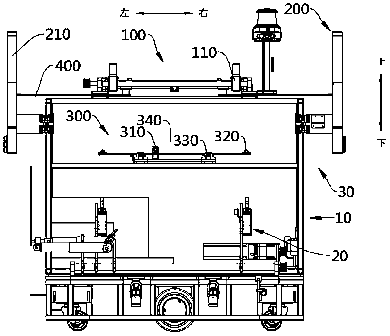 Guiding component, wood floor storage and supply device and wood floor paving robot