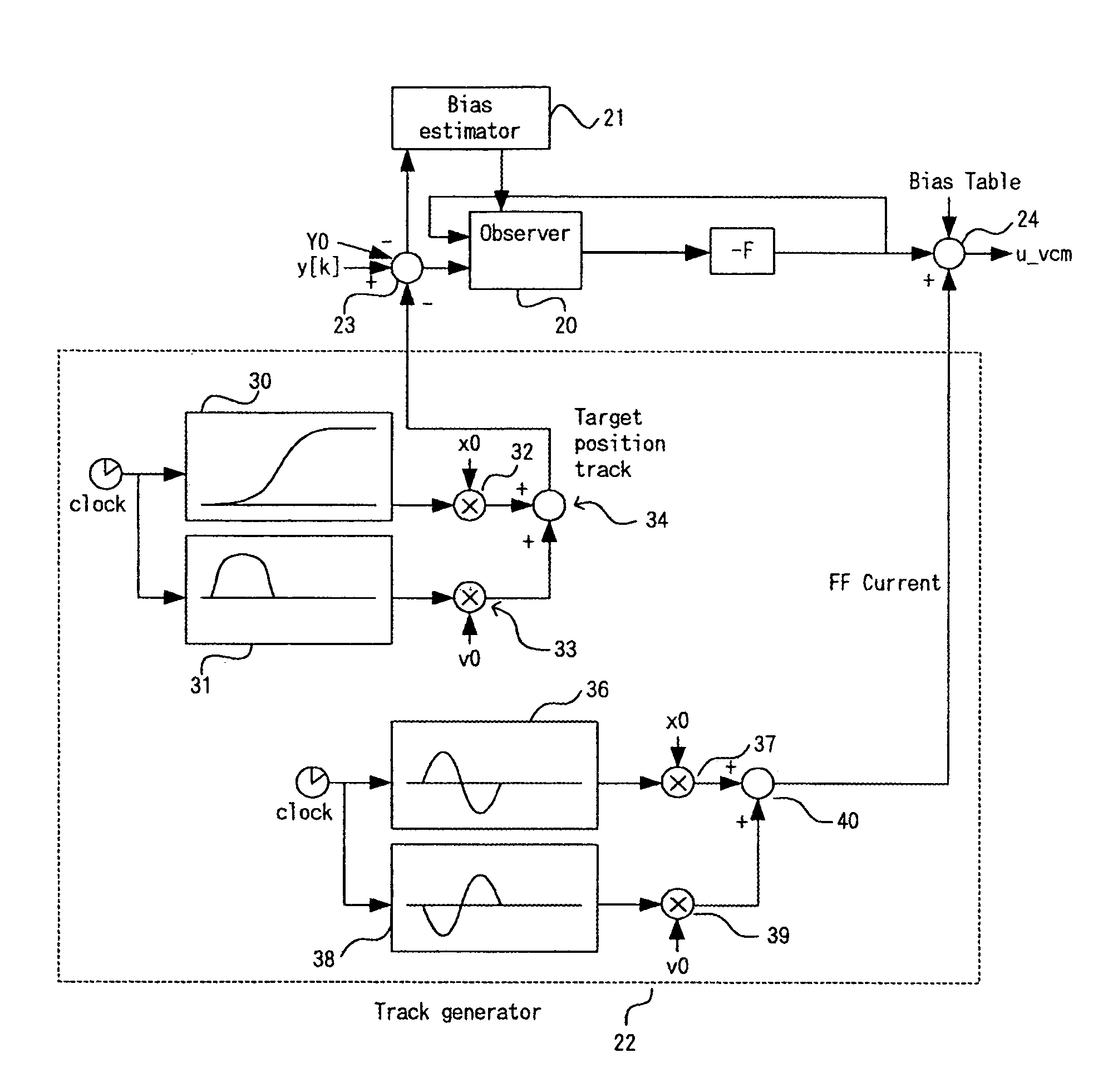 Head positioning control method for a storage device and head positioning control device