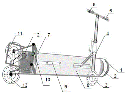 Multifunctional draw bar type electric folding tricycle