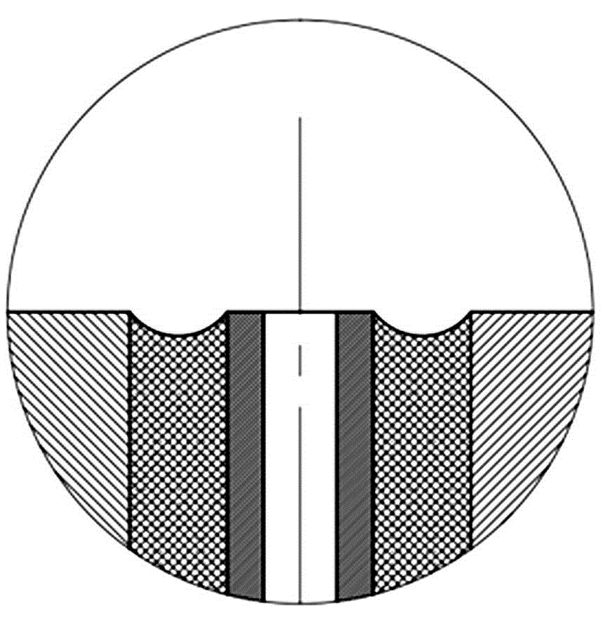 Concave and convex spline type tubular rubber shock absorber with interval expansion variable layer