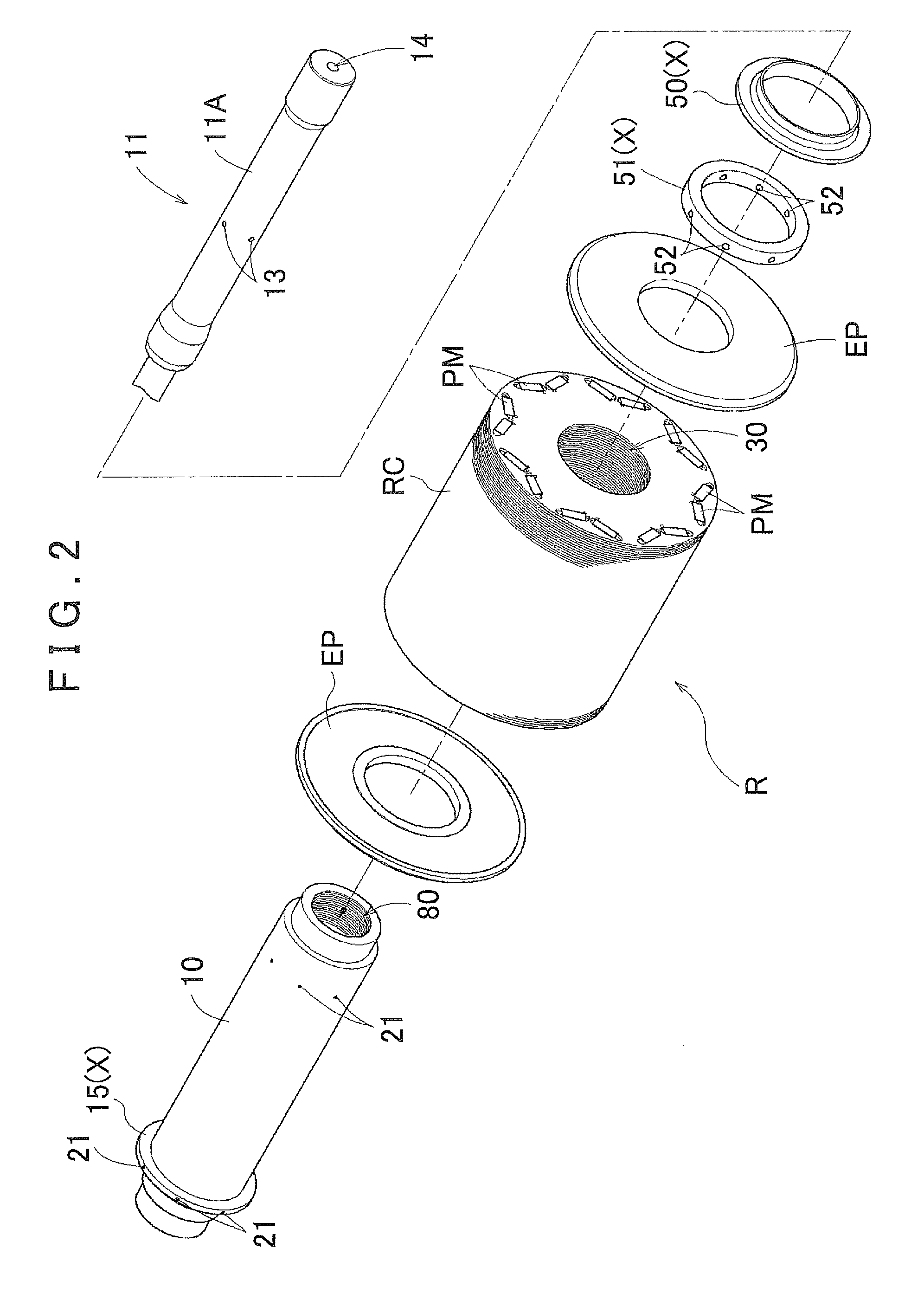 Rotor for rotating electric machine