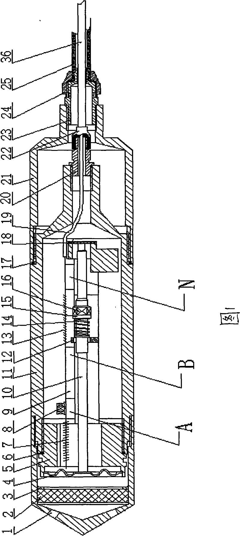 Fiber grating osmotic pressure sensor with low measuring range