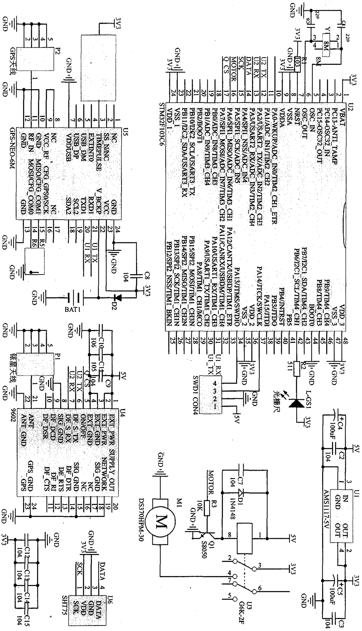 Meteorological observation system with autonomous gliding function and using method thereof