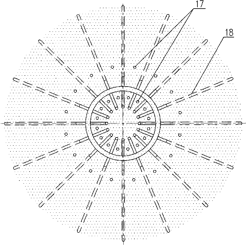 Wind driven generator base anchor pile construction technology taking rock as bearing stratum