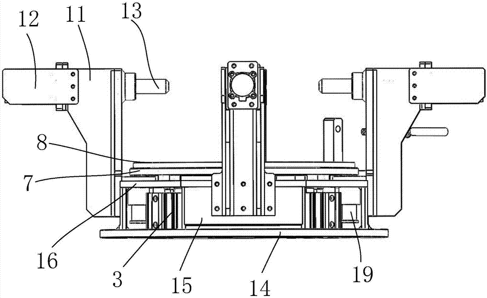 Positioning clamp applied to automatic welding equipment for inner seams of drive axle housing rear cover