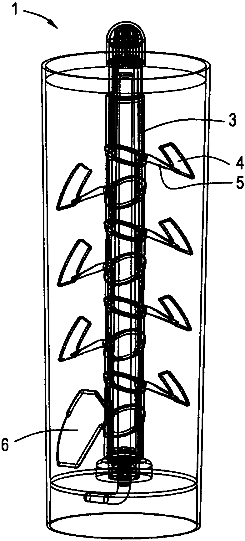 Stirrer for a viscous liquid