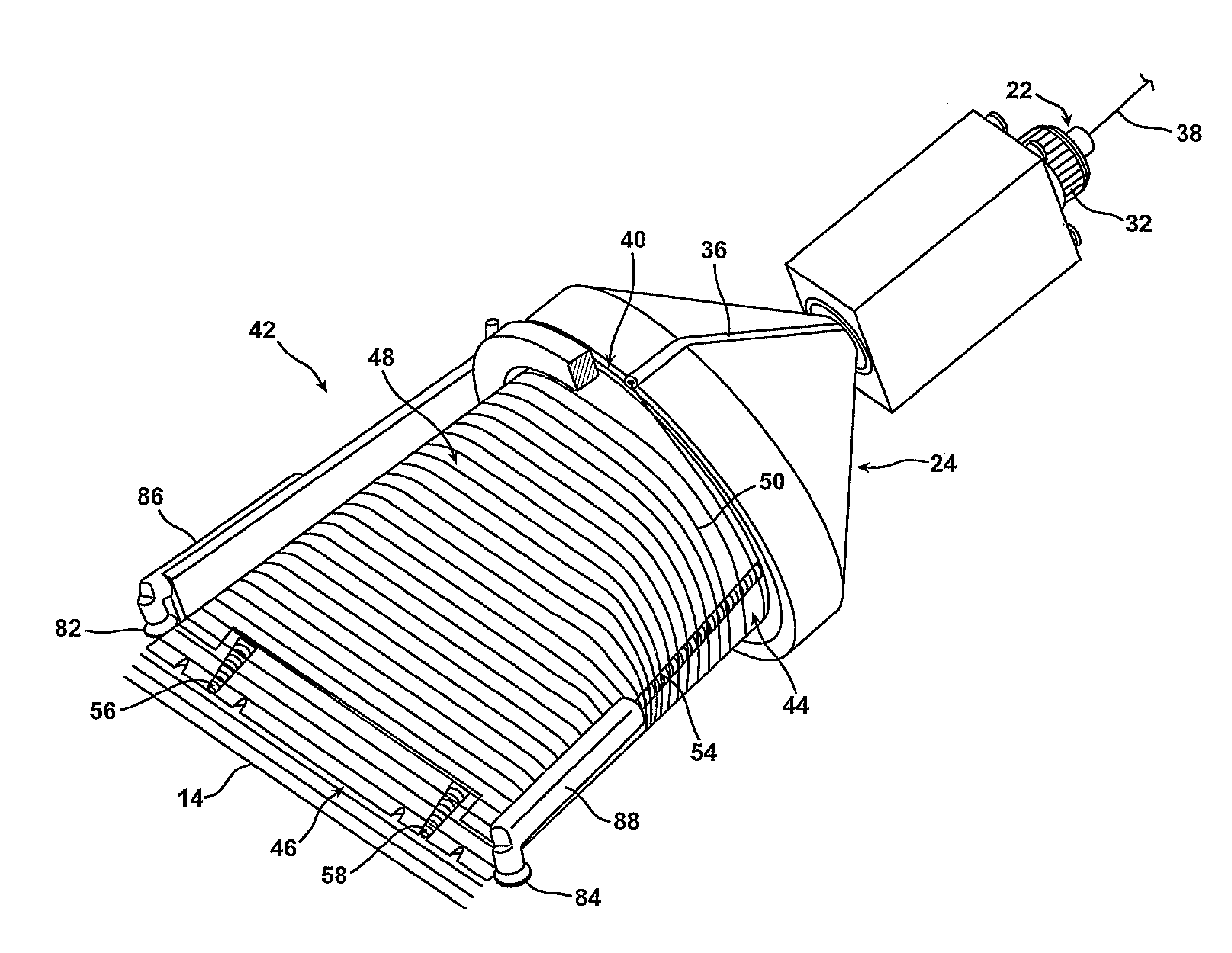 Chopper for commingled fibers