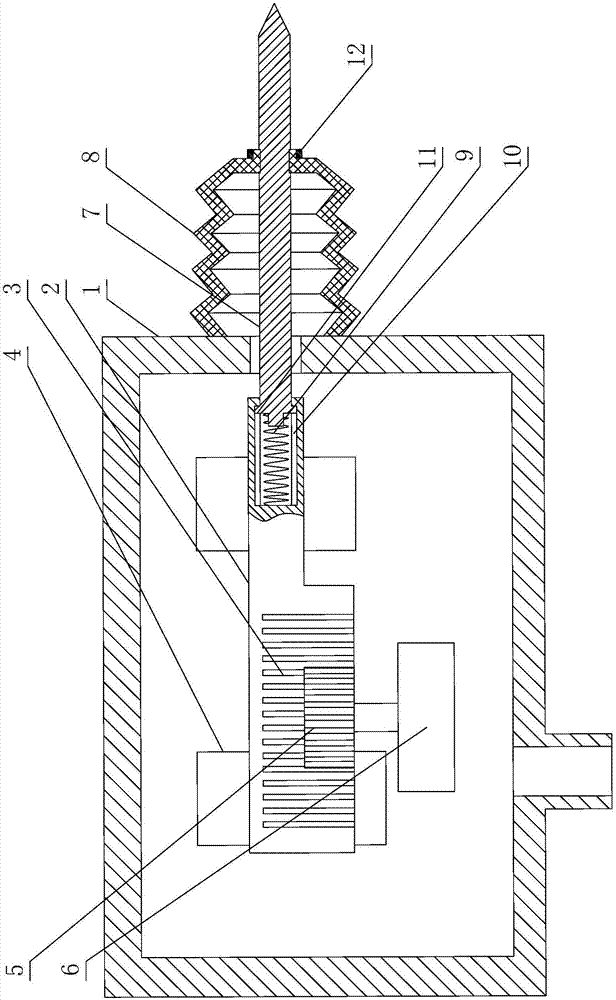 Diaphragm gas meter and method and mechanism for locking motion of diaphragm gas meter