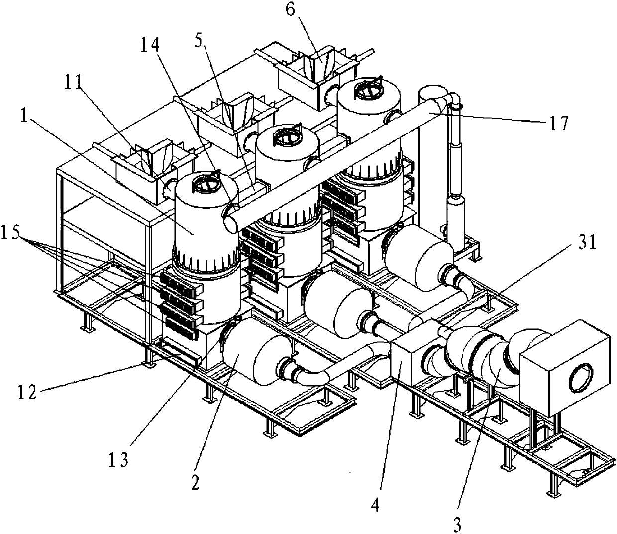 Pyrolysis gasification furnace