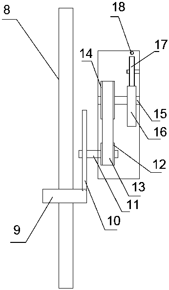 A device for eliminating the blind area of ​​the A-pillar when the vehicle is turning