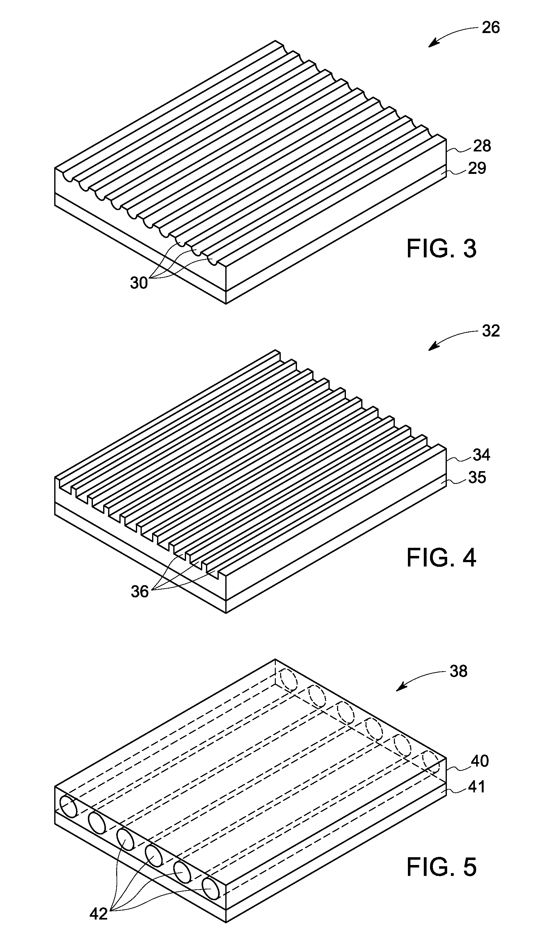 Fluidic thermal management article and method