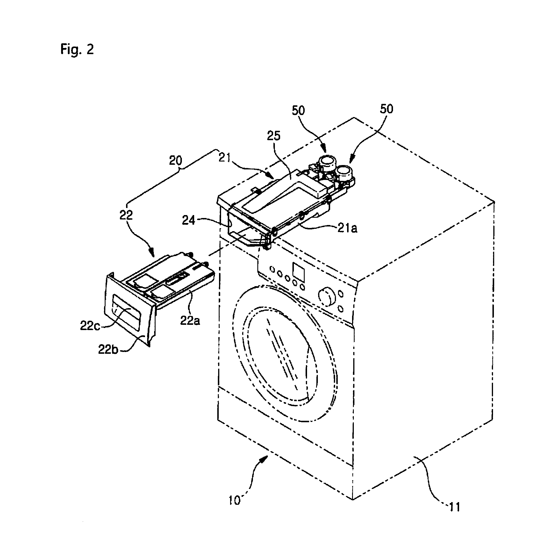 Detergent supply box of drum washing machine