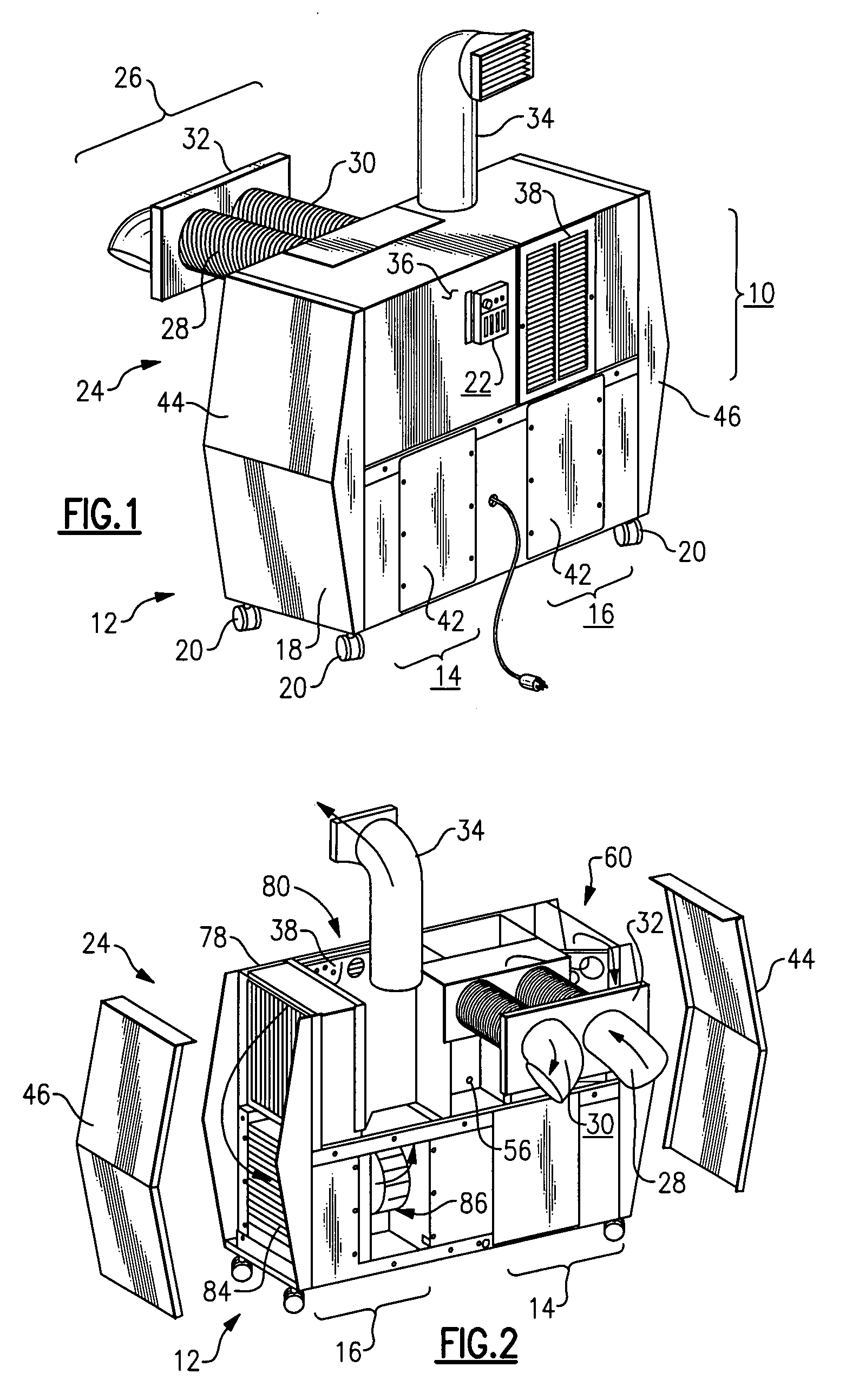 Total room air purification system with air conditioning, filtration and ventilation