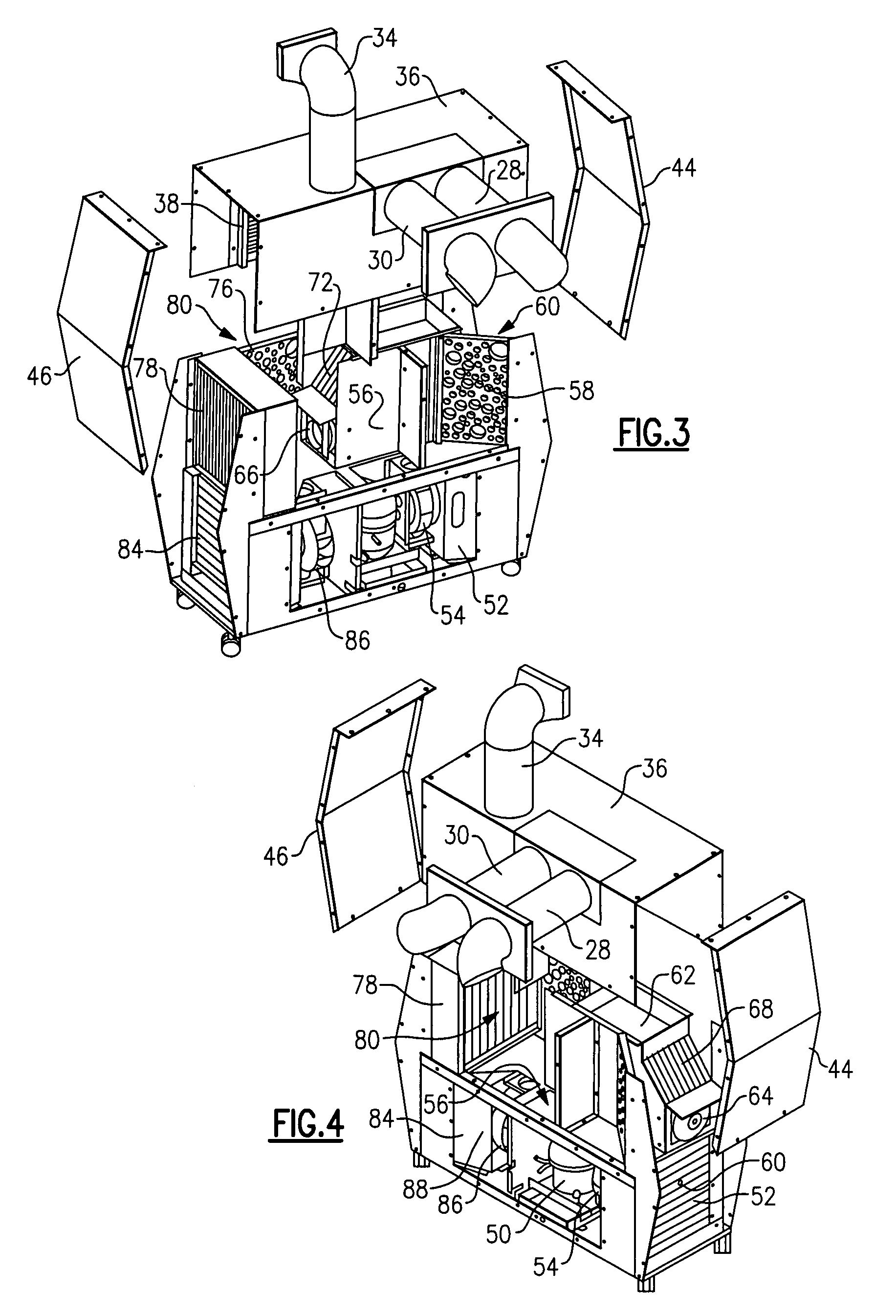 Total room air purification system with air conditioning, filtration and ventilation