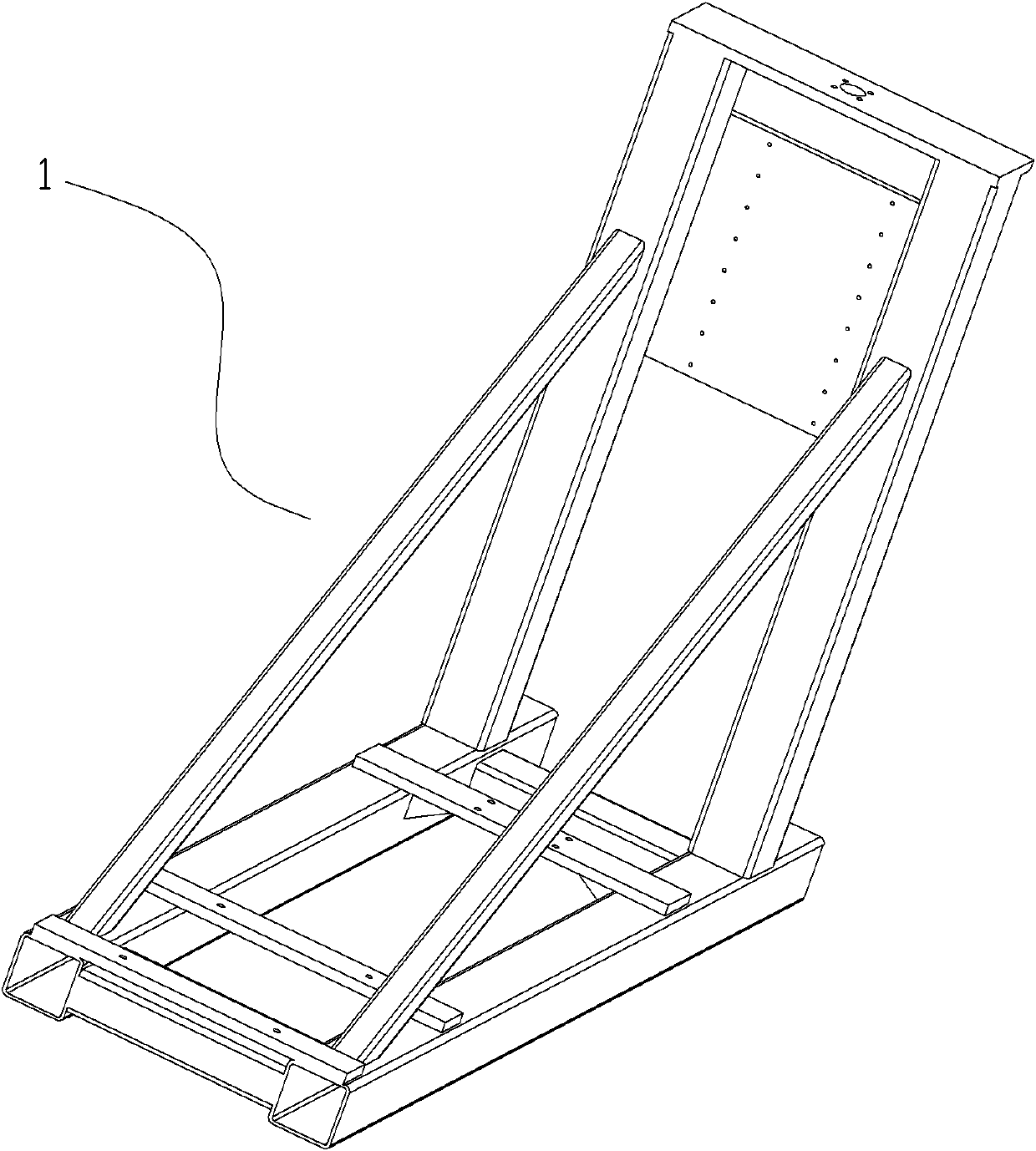 Device for testing vertical rigidity performance of motorcycle frame