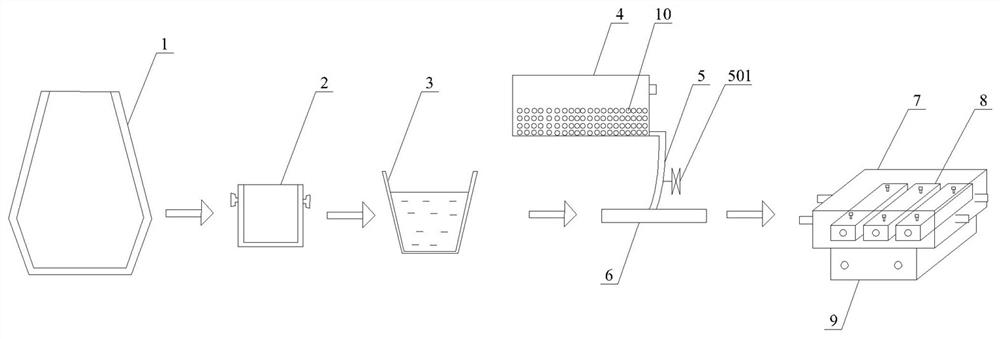 Production device and production method of metal-based composite ceramic steel