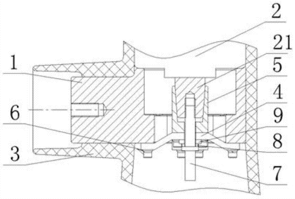 Soft connection device and embedded pole using the same