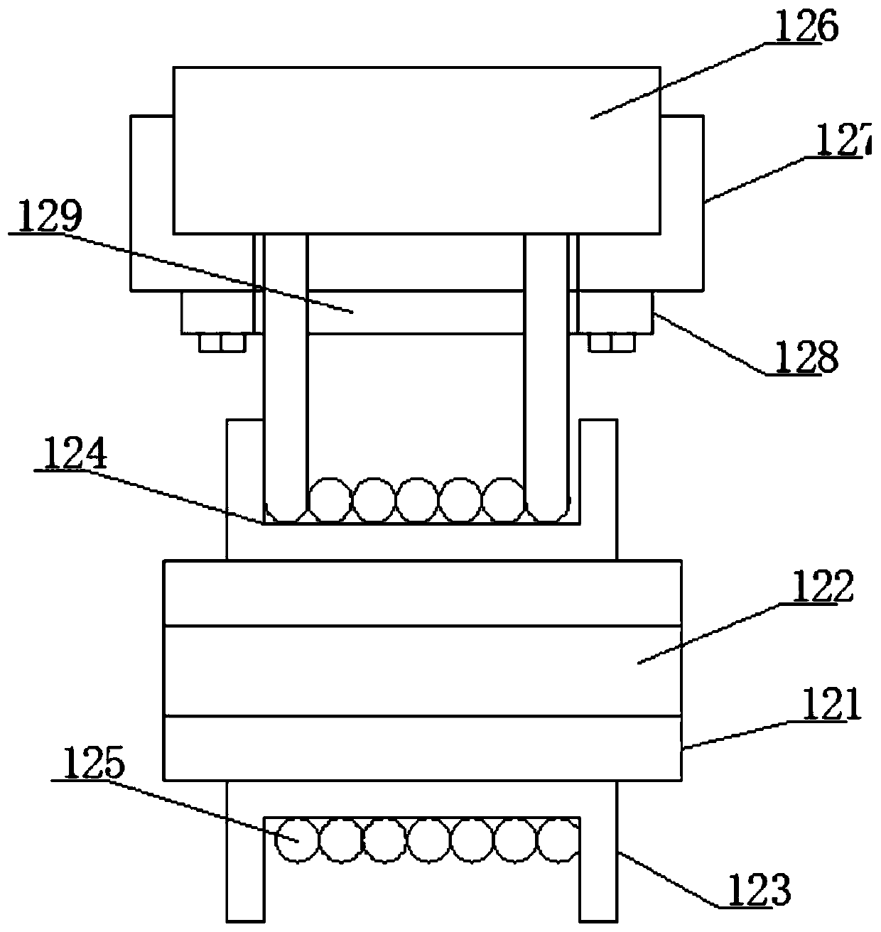 Wood pile tamping device for civil engineering