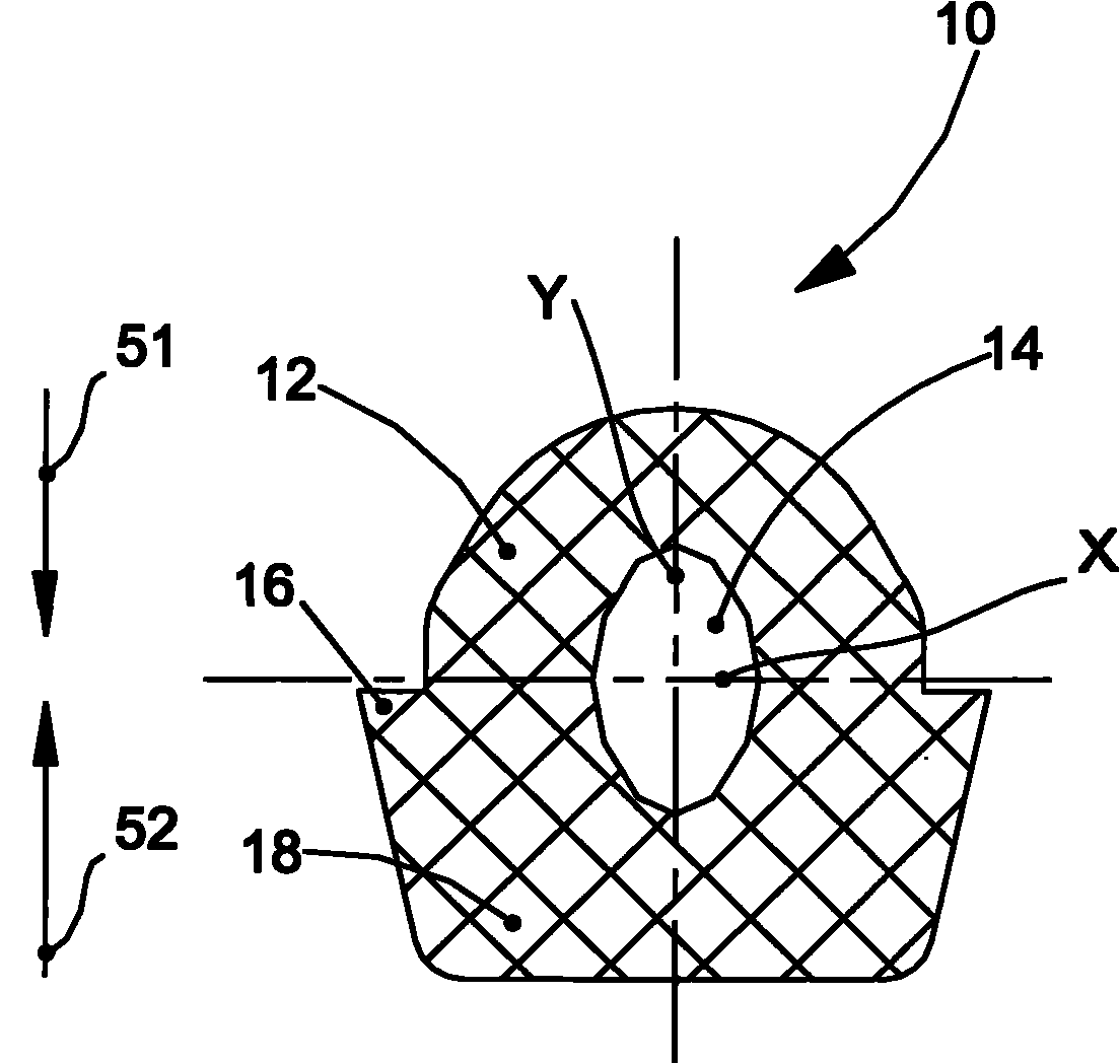 Hollow seal and lamp