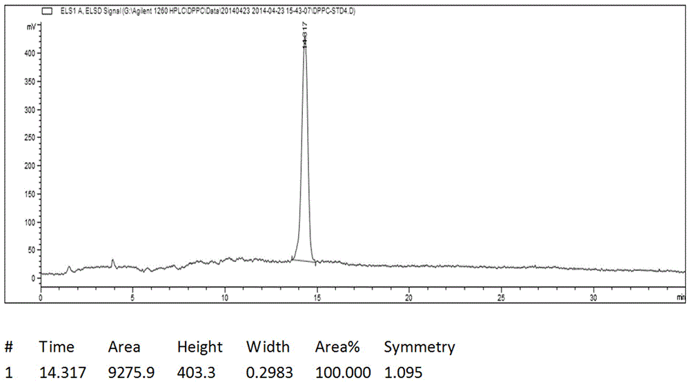 Preparation method of synthetic phospholipid DPPC (dipalmitoyl phosphatidylcholine)